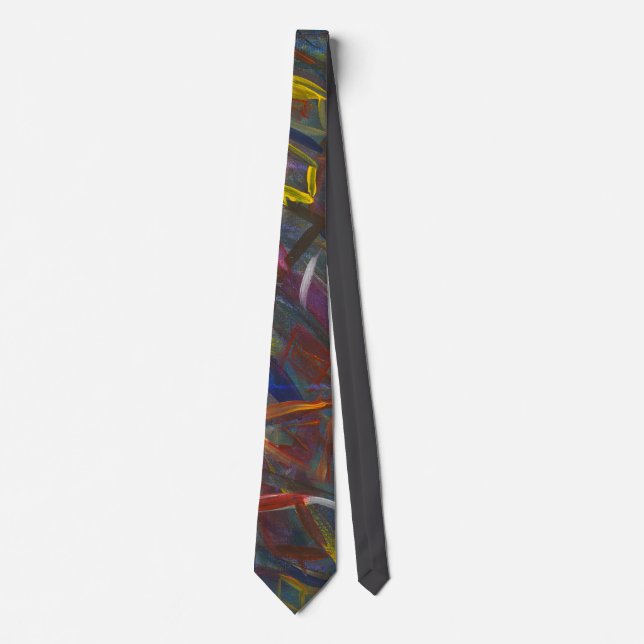 Abstract Colorful "Squares" Neck Tie (Front)