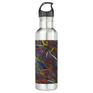 Abstract Colorful "Squares" Water Bottle