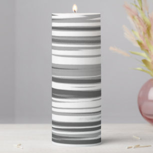 Abstract Colorful Stripes Pattern #10 Pillar Candle