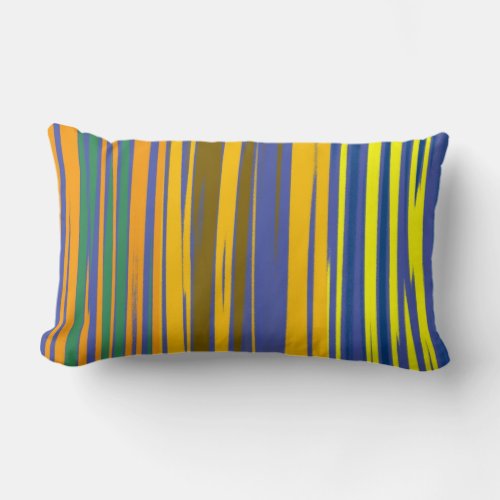 Abstract Colorful Stripes Pattern 2 Lumbar Pillow