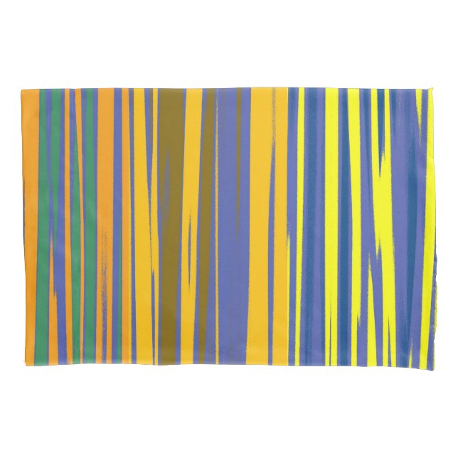 Abstract Colorful Stripes Pattern #2 Pillow Case (Front)