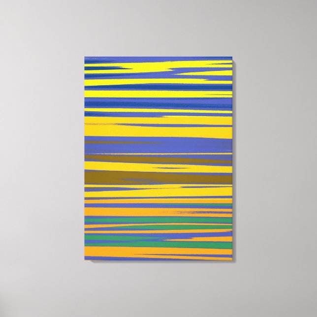 Abstract Colorful Stripes Pattern Canvas Print (Front)