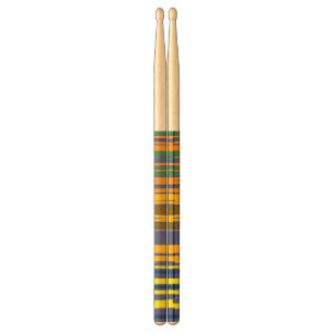 Abstract Colorful Stripes Pattern Drum Sticks