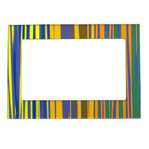 Abstract Colorful Stripes Pattern Magnetic Frame