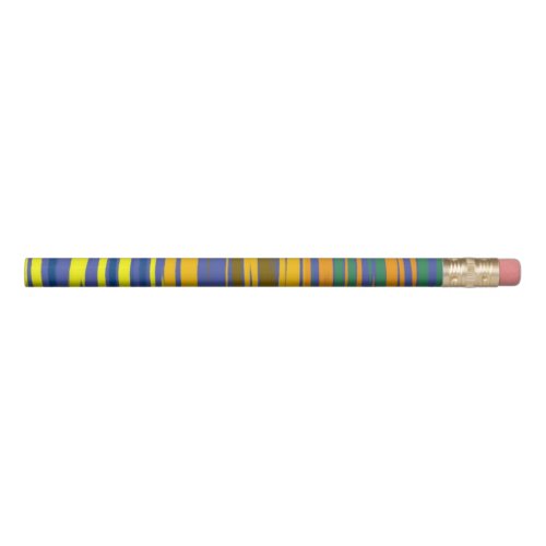 Abstract Colorful Stripes Pattern Pencil