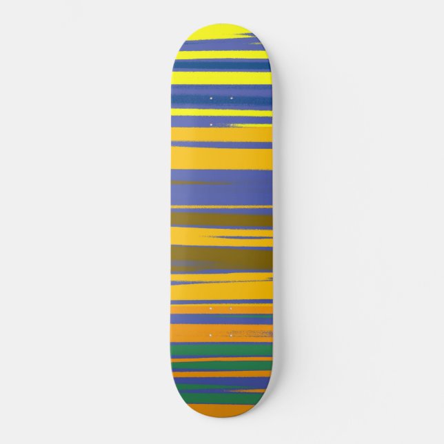 Abstract Colorful Stripes Pattern Skateboard (Front)