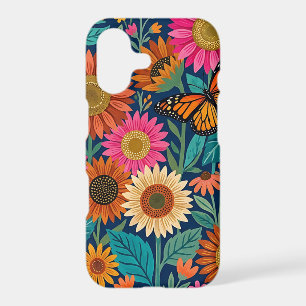 Abstract Colorful Sunflowers Monarch iPhone Cases