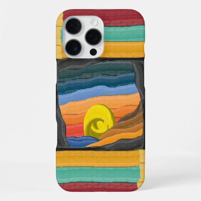 Abstract Colorful Sunset iPhone Case (Back)