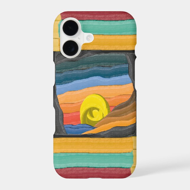 Abstract Colorful Sunset iPhone Case (Back)