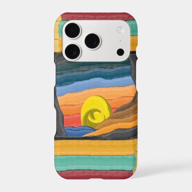 Abstract Colorful Sunset Iphone Case (Back)