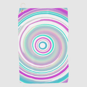 Abstract Colorful Swirl Golf Towel