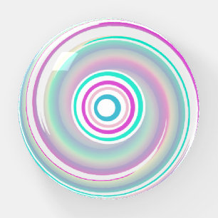 Abstract Colorful Swirl Paperweight