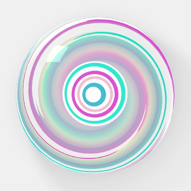 Abstract Colorful Swirl Paperweight (Front)