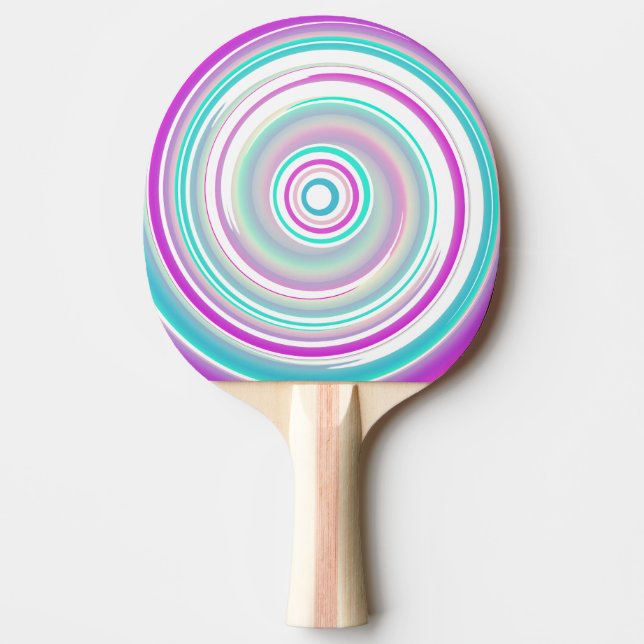 Abstract Colorful Swirl Ping Pong Paddle (Front)
