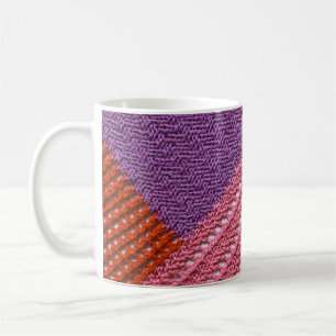 Abstract colorful texture knitted by spokes.Knitte Coffee Mug