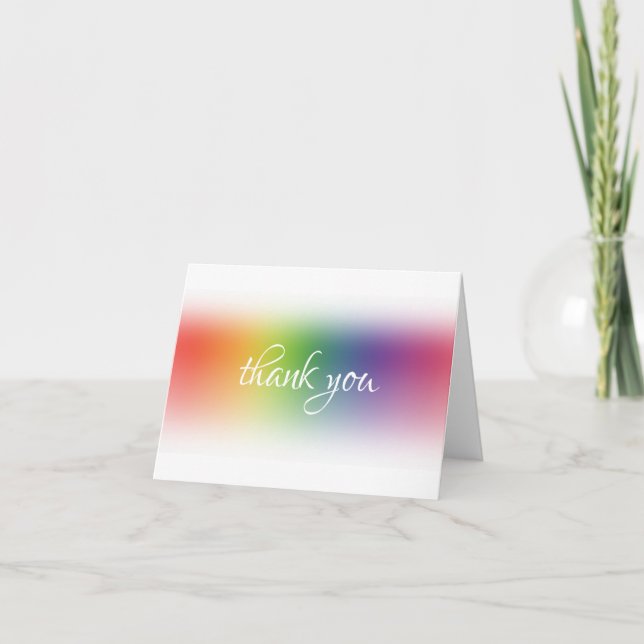 Abstract Colorful Thank You Hand Script Elegant (Front)