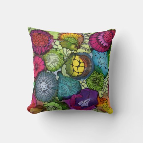 Abstract Colorful Throw Pillow