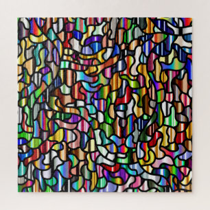 Abstract Colorful Tiled Pattern Jigsaw Puzzle