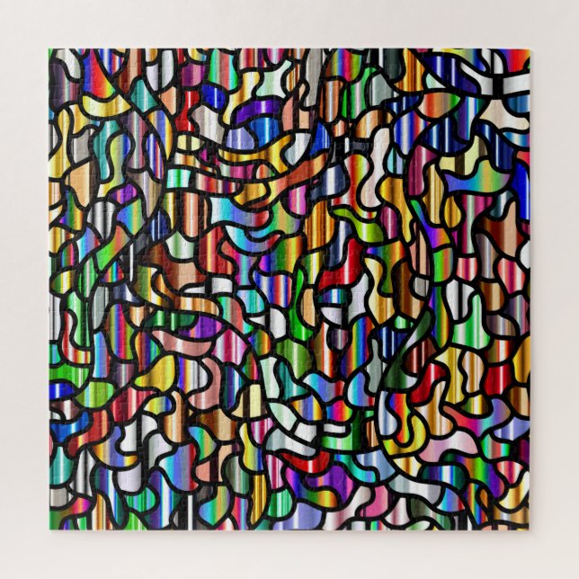 Abstract Colorful Tiled Pattern Jigsaw Puzzle (Vertical)