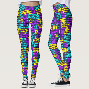 Abstract Colorful Toys Kids Geometric Pattern Leggings