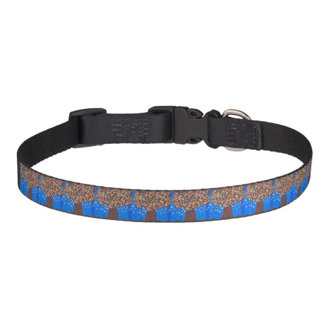 Abstract Colorful Tree Pet Collar (Front)