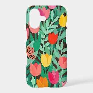 Abstract Colorful Tulip Butterflies iPhone Cases
