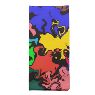Abstract Colorful Twirl /  Cloth Napkin