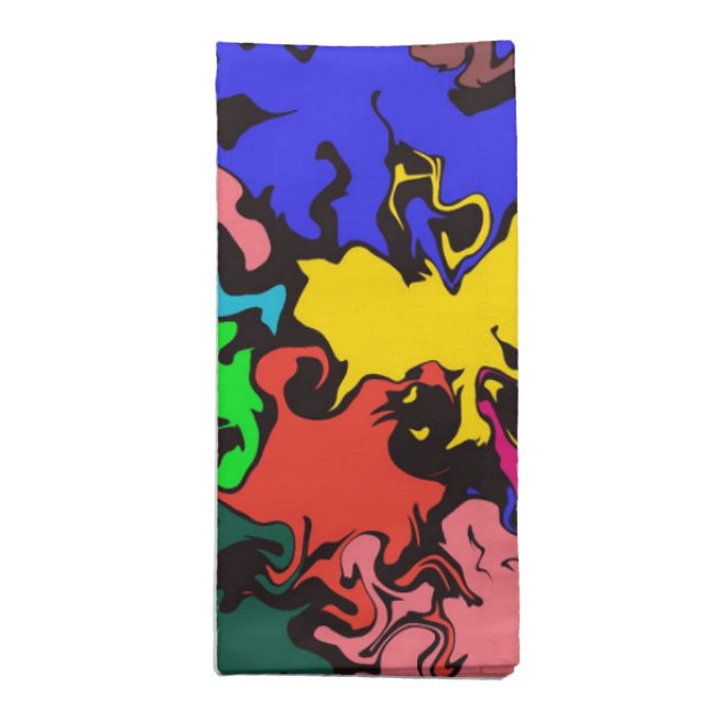Abstract Colorful Twirl /  Cloth Napkin (Folded)