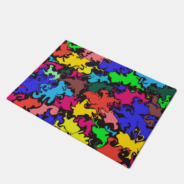 Abstract Colorful Twirl /  Doormat (Angled)