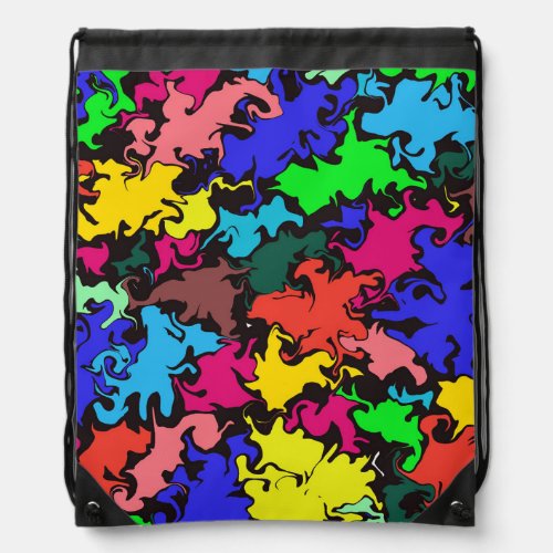 Abstract Colorful Twirl   Drawstring Bag