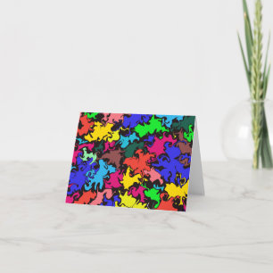 Abstract Colorful Twirl / Folded Note Card