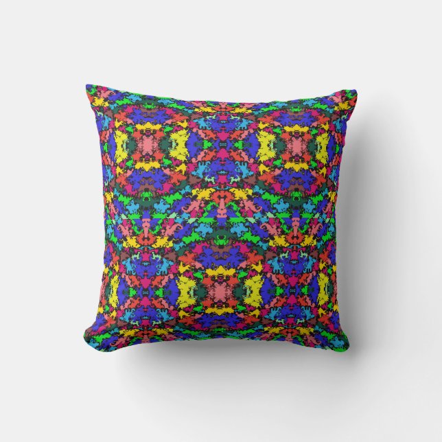 Abstract Colorful Twirl / Half Brick / Throw Pillow (Front)