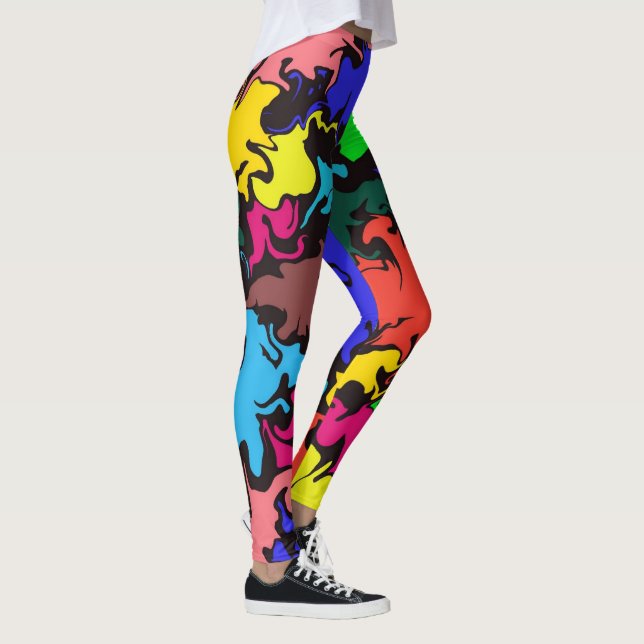 Abstract Colorful Twirl /  Leggings (Right)