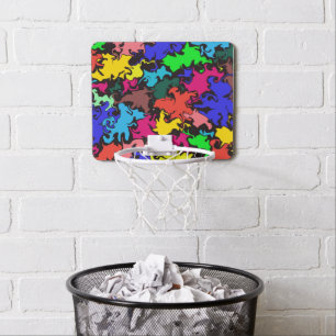 Abstract Colorful Twirl / Mini Basketball Hoop