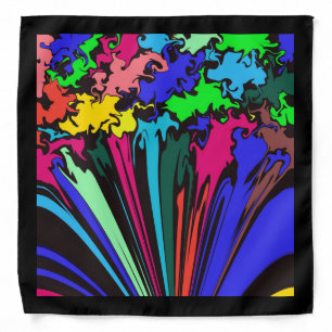Abstract Colorful Twirl / Pinched / Bandana