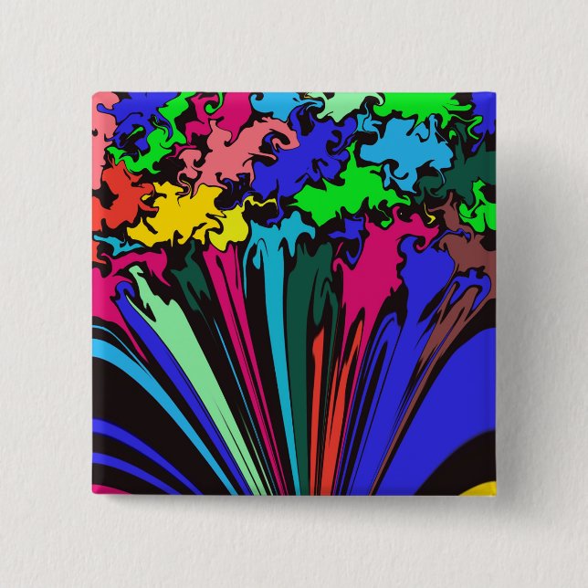 Abstract Colorful Twirl / Pinched / Button (Front)