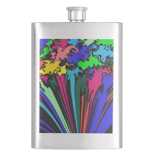 Abstract Colorful Twirl / Pinched / Flask (Front)