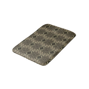 Abstract Colorful Twirl Pinched Half Brick / Sepia Bath Mat