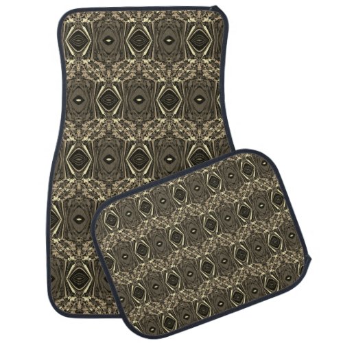 Abstract Colorful Twirl Pinched Half Brick  Sepia Car Floor Mat