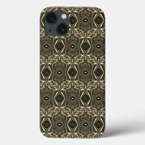 Abstract Colorful Twirl Pinched Half Brick  Sepia iPhone 13 Case