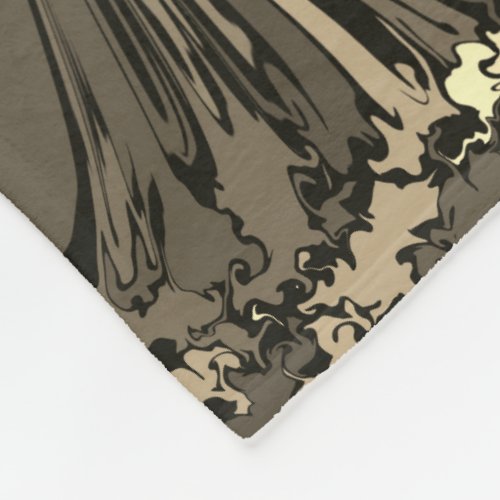 Abstract Colorful Twirl Pinched Half Brick  Sepia Fleece Blanket