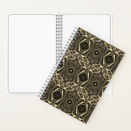 Abstract Colorful Twirl Pinched Half Brick  Sepia Notebook