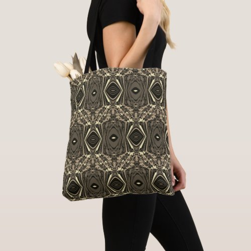 Abstract Colorful Twirl Pinched Half Brick  Sepia Tote Bag