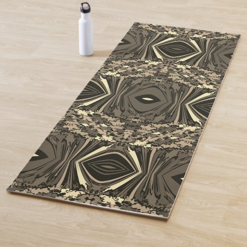 Abstract Colorful Twirl Pinched Half Brick  Sepia Yoga Mat