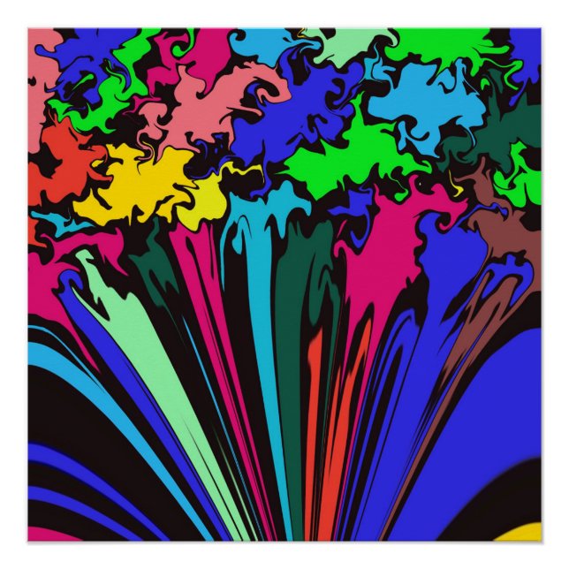 Abstract Colorful Twirl / Pinched / Poster (Front)