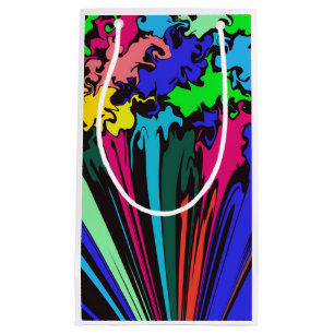 Abstract Colorful Twirl / Pinched / Small Gift Bag