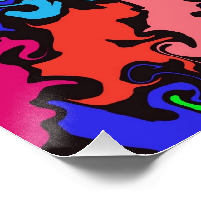 Abstract Colorful Twirl /  Poster (Corner)