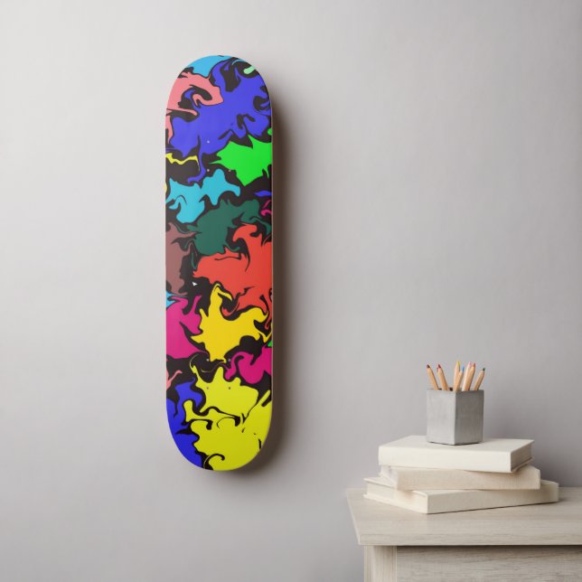 Abstract Colorful Twirl /  Skateboard (Wall Art)