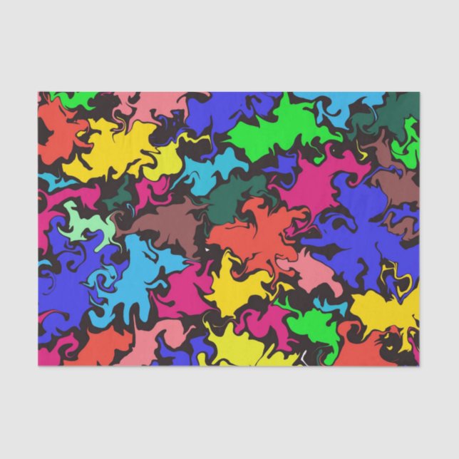 Abstract Colorful Twirl /  Tissue Paper (Front)