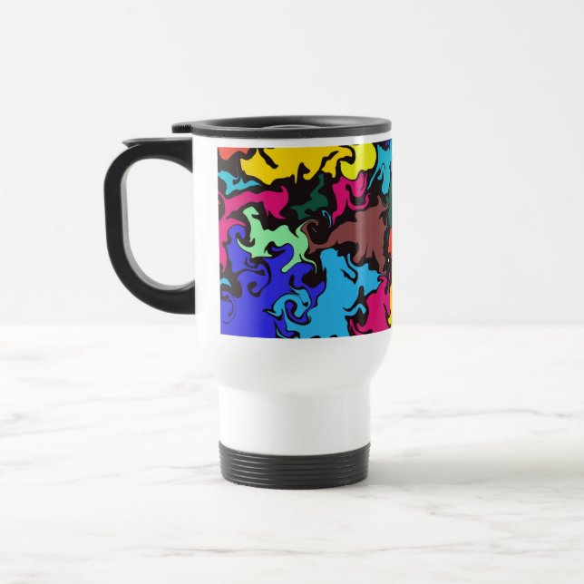 Abstract Colorful Twirl /  Travel Mug (Left)
